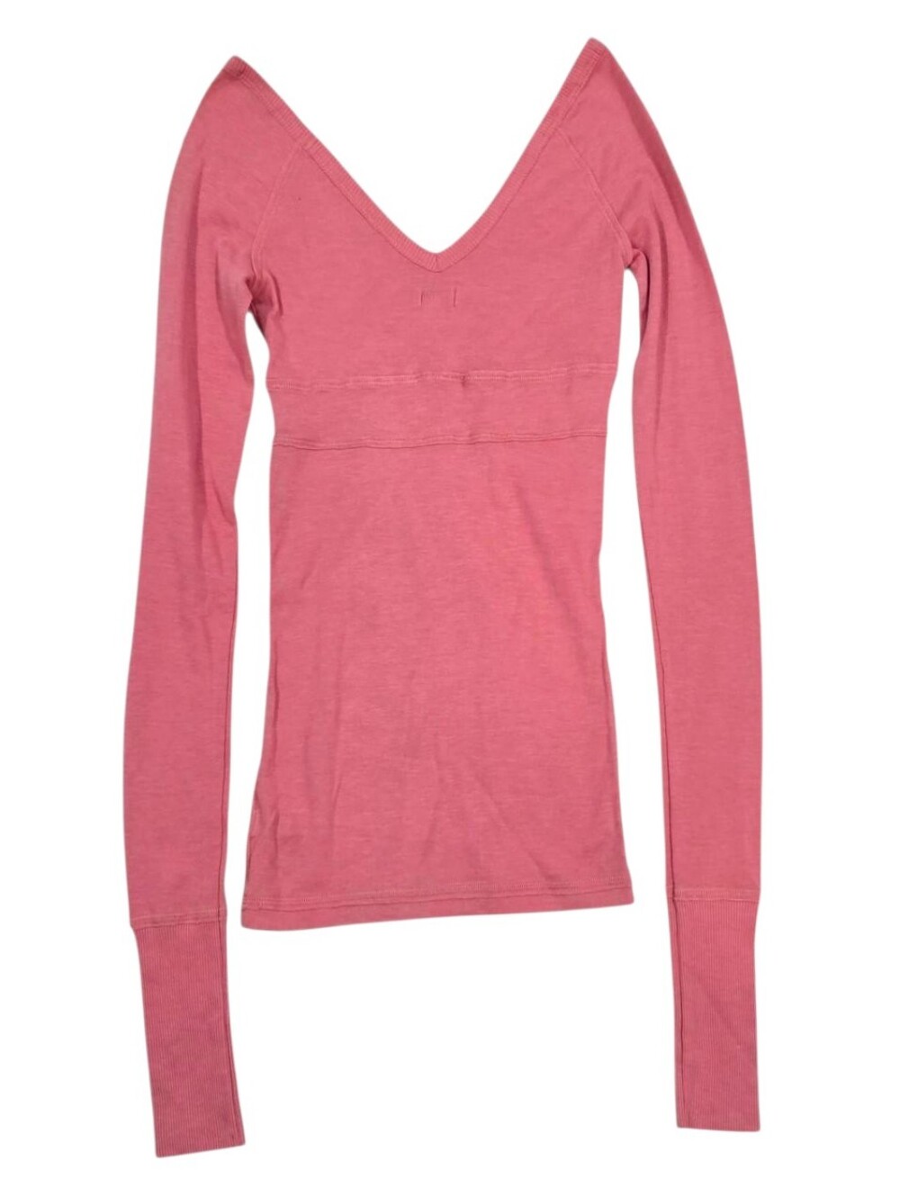 Abercrombie vintage pink long sleeve vneck babydoll top - Picture 6 of 6